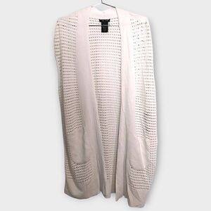 Nic +‎ Zoe Cardigan Size XL Crochet Long Cottagecore Classicore Beachy Coverup